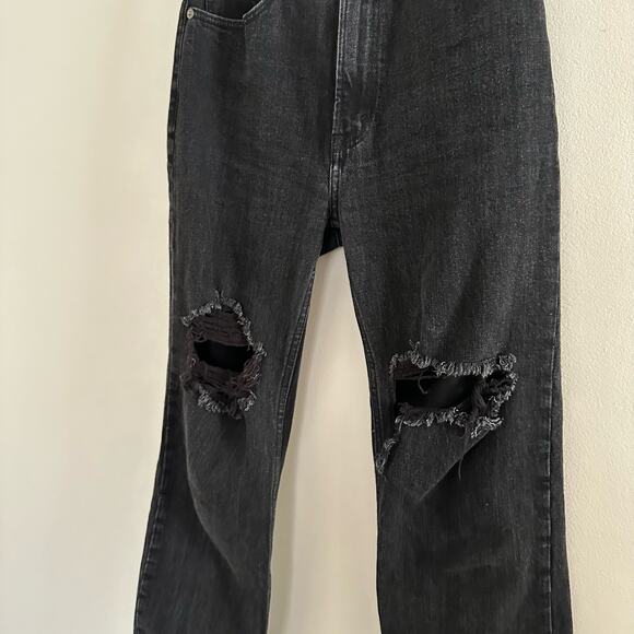 Abercrombie & Fitch The Ankle Straight Ultra High Rise Jeans Black - Picture 6 of 11